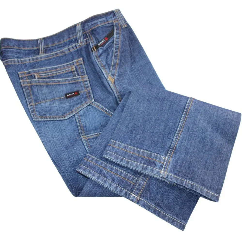 Ariat M4 Fire Resistant Workhorse Relaxed Boot Cut Denim Jeans Size 38